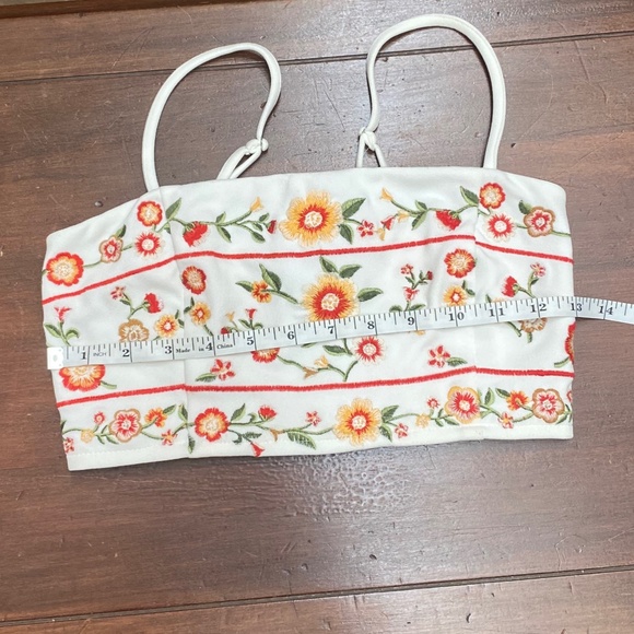 Forever 21 S embroidered boho crop top w/adjustable straps - Picture 5 of 8